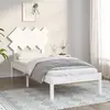 Image de Cadre De Lit Sans Matelas Blanc 90x190 Cm Bois Massif Vidaxl