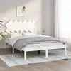 Image de Cadre De Lit Sans Matelas Blanc 120x200 Cm Bois Massif Vidaxl
