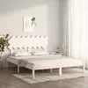 Image de Cadre De Lit Sans Matelas Blanc 160x200 Cm Bois Massif Vidaxl