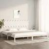 Image de Cadre De Lit Sans Matelas Blanc 200x200 Cm Bois Massif Vidaxl