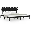 Image de Cadre De Lit Sans Matelas Noir 200x200 Cm Bois Massif Vidaxl