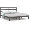 Image de Cadre De Lit Sans Matelas Gris 200x200 Cm Bois Massif De Pin Vidaxl