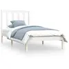 Image de Cadre De Lit Sans Matelas Blanc Bois De Pin Massif 75x190 Cm Vidaxl