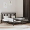 Image de Cadre De Lit Sans Matelas Gris 200x200 Cm Bois Massif Vidaxl