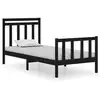 Image de Vidaxl cadre de lit sans matelas noir 75x190 cm bois massif