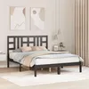 Image de vidaXL Cadre de lit sans matelas noir 140x190 cm bois massif 3105389