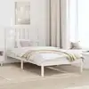 Image de Cadre De Lit Sans Matelas Blanc 100x200 Cm Bois Massif Vidaxl