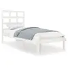 Image de Vidaxl cadre de lit sans matelas blanc 75x190 cm bois massif