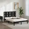 Image de Cadre De Lit Sans Matelas Noir 140x190 Cm Bois De Pin Massif Vidaxl