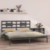 Image de Cadre De Lit Sans Matelas Gris 200x200 Cm Bois Massif Vidaxl