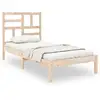 Image de Vidaxl cadre de lit sans matelas bois massif 75x190 cm