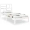 Image de Vidaxl cadre de lit sans matelas blanc bois massif 75x190 cm