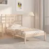Image de Cadre De Lit Sans Matelas Bois Massif 90x190 Cm Vidaxl