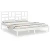 Image de Cadre De Lit Sans Matelas Blanc Bois Massif 180x200 Cm Vidaxl