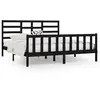 Image de Cadre De Lit Sans Matelas Noir 200x200 Cm Bois Massif De Pin Vidaxl
