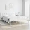 Image de Cadre De Lit Sans Matelas Blanc Bois De Pin Massif Vidaxl