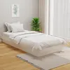 Image de Cadre De Lit Sans Matelas Blanc Bois Massif Vidaxl