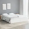 Image de Cadre De Lit Sans Matelas Blanc Bois Massif 135x190 Cm Vidaxl