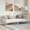 Image de Lit De Jour Sans Matelas Blanc Bois De Pin Massif 80x200 Cm Vidaxl
