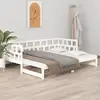 Image de Lit Coulissant Sans Matelas Blanc 2x(90x200) Cm Vidaxl
