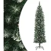 Image de Sapin De Noël Artificiel Mince Avec Support 210 Cm Pvc Vidaxl