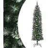 Image de Sapin De Noël Artificiel Mince Avec Support 240 Cm Pvc Vidaxl