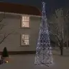 Image de Arbre De Noël Cône 3000 Led Blanc Froid 230x800 Cm Vidaxl