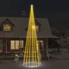 Image de Sapin De Noël Sur Mât De Drapeau 1134 Led Blanc Chaud 800 Cm Vidaxl