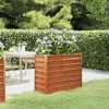 Image de vidaXL Lit Surélevé de Jardin Jardinière Support pour Plantes Bac à Fleurs Pot de Fleurs Balcon Patio Extérieur Rouillé 151951