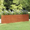Image de vidaXL Lit Surélevé de Jardin Jardinière Support pour Plantes Bac à Fleurs Pot de Fleurs Balcon Patio Extérieur Rouillé 151957