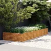 Image de vidaXL Lit surélevé de jardin 291x100x36 cm acier corten 151995