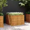 Image de Lit Surélevé De Jardin 100x100x69 Cm Acier Corten Vidaxl