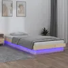 Image de Cadre De Lit À Led Sans Matelas 90x200 Cm Bois Massif Vidaxl