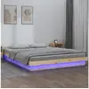 Image de Vidaxl cadre de lit à led sans matelas 160x200 cm bois massif