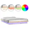 Image de Vidaxl cadre de lit à led sans matelas bois massif