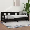 Image de Lit Coulissant Sans Matelas Noir Bois De Pin Massif Vidaxl