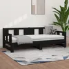 Image de vidaXL Lit coulissant sans matelas noir bois de pin massif 820296