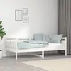 Image de Lit De Jour Sans Matelas Blanc Bois De Pin Massif 90x190 Cm Vidaxl
