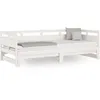 Image de Lit Coulissant Sans Matelas Blanc 2x(90x190) Cm Vidaxl