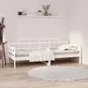 Image de Lit De Jour Sans Matelas Blanc Bois De Pin Massif 80x200 Cm Vidaxl