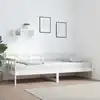 Image de Lit De Jour Sans Matelas Blanc Bois De Pin Massif 80x200 Cm Vidaxl