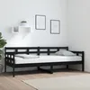 Image de Lit De Jour Sans Matelas Noir Bois De Pin Massif 80x200 Cm Vidaxl