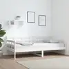 Image de Lit De Jour Sans Matelas Blanc Bois De Pin Massif 90x190 Cm Vidaxl