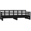 Image de Lit Coulissant Sans Matelas Noir 2x(90x190) Cm Vidaxl