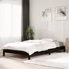 Image de vidaXL Lit Empilable Lit Superposé Sommier à Lattes Cadre de Lit Cadre à Lattes Chambre à Coucher Intérieur Noir 75x190 cm 820411