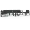 Image de Vidaxl salon de jardin 7 pcs avec coussins aluminium anthracite