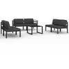Image de Vidaxl salon de jardin 7 pcs avec coussins aluminium anthracite