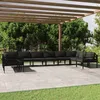 Image de vidaXL Salon de Jardin 10 pcs avec Coussins Mobilier de Patio Ensemble de Meubles de Terrasse Mobilier dExtérieur Aluminium 3107816