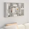 Image de vidaXL Étagère murale Gris béton 85x16x525 cm Bois dingénierie 801422