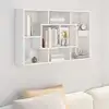 Image de Étagère Murale Blanc Brillant 85x16x52,5 Cm Bois D'ingénierie Vidaxl